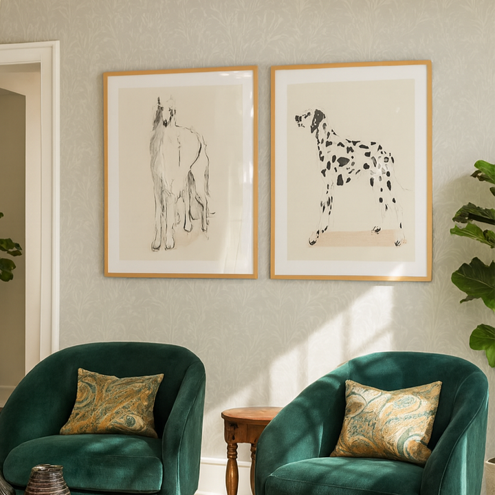 Cuadro "Pandc Borzoi russian"