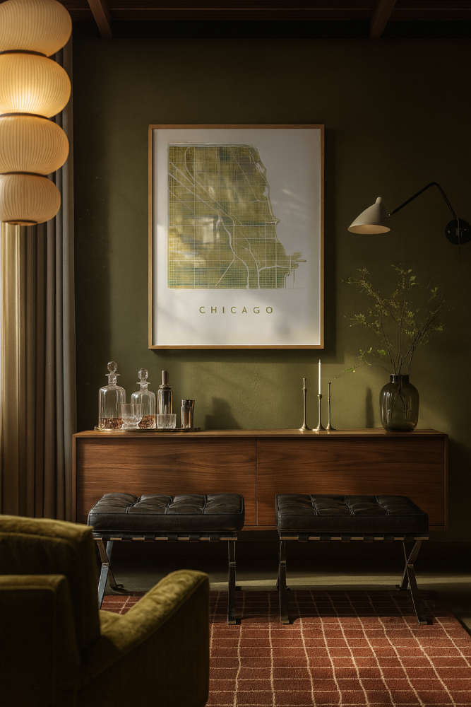 Cuadro "Chicago Illinois II Watercolor"