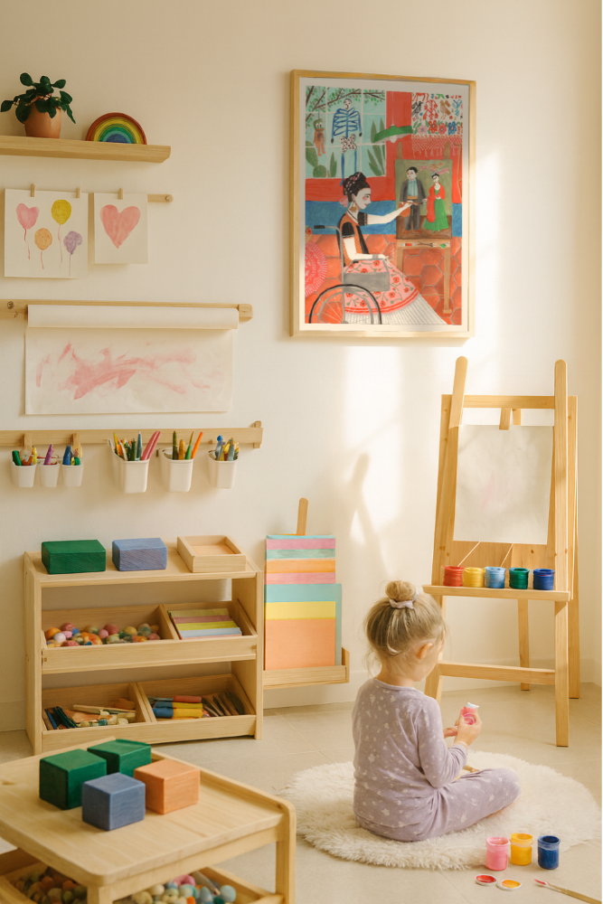 Cuadro "Frida in the Blue House"