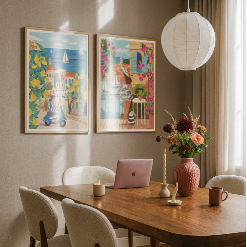 Cuadro "Woman in the Amalfi Coast"