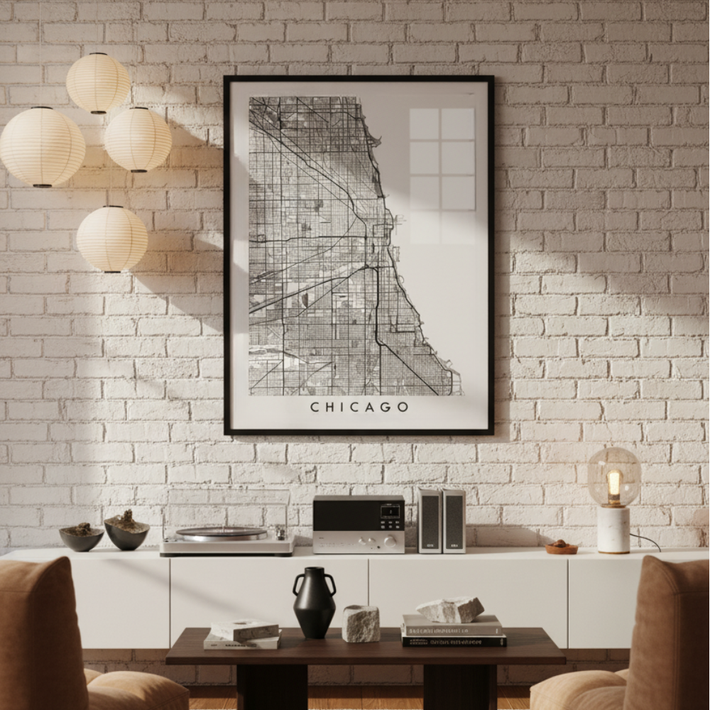 Cuadro "Chicago Illinois City Watercolor"