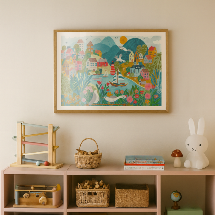 Cuadro "Coastal Village"