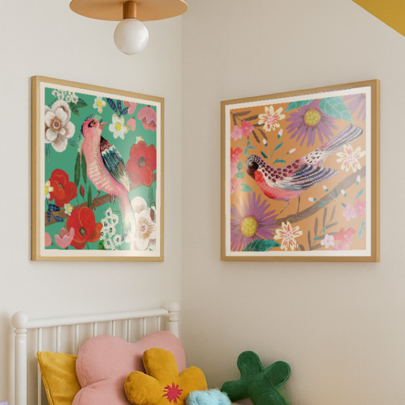 Set de cuadros "Tropical Birds"