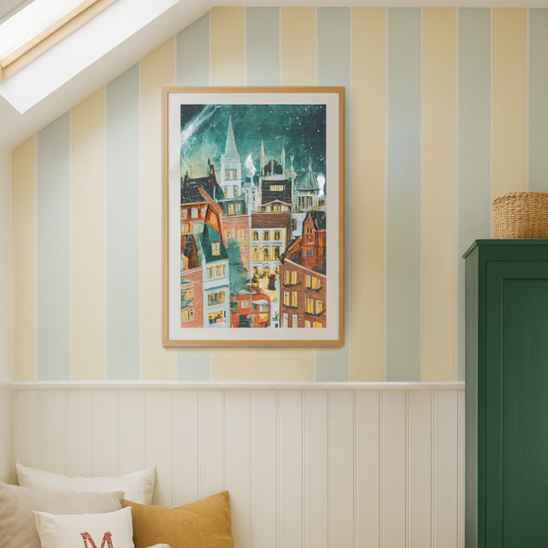 Cuadro "Christmas London in the snow"