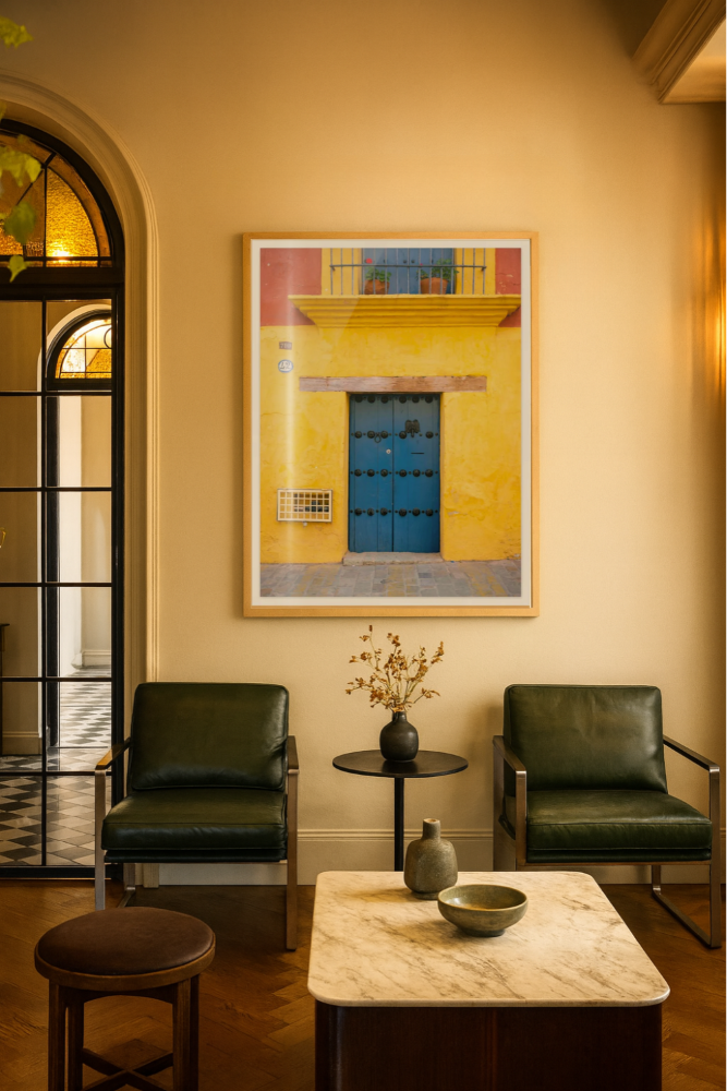 Cuadro "Blue and Yellow | Oaxaca, Mexico"