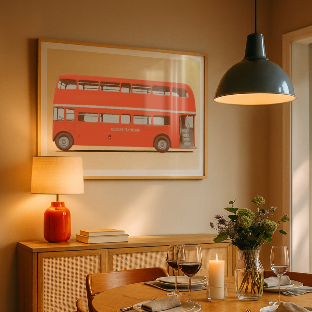 Cuadro "Red English Bus"