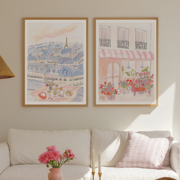 Cuadro "Parisian Rooftop Picnic With Eiffel Tower Views"