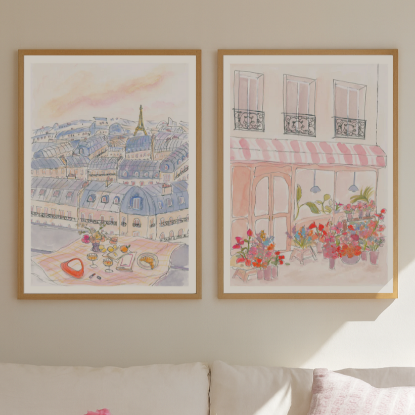Set de cuadros "Paris Bloom & Views"