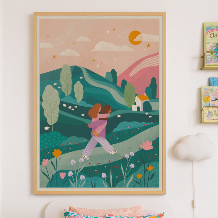 Cuadro "Mummy Daughter Countryside Walk"