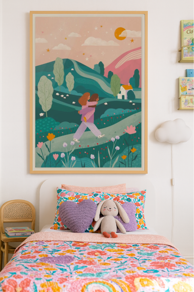 Cuadro "Mummy Daughter Countryside Walk"