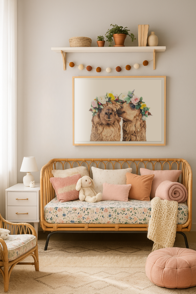 Cuadro "Boho Alpacas"