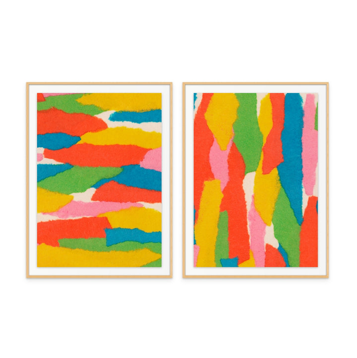 Set de cuadros "Colorful Paper Collage"