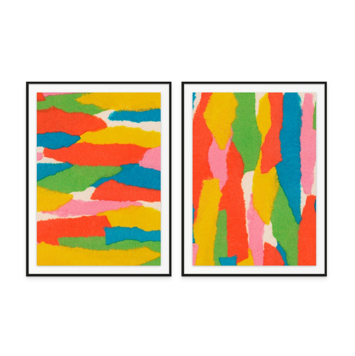 Set de cuadros "Colorful Paper Collage"