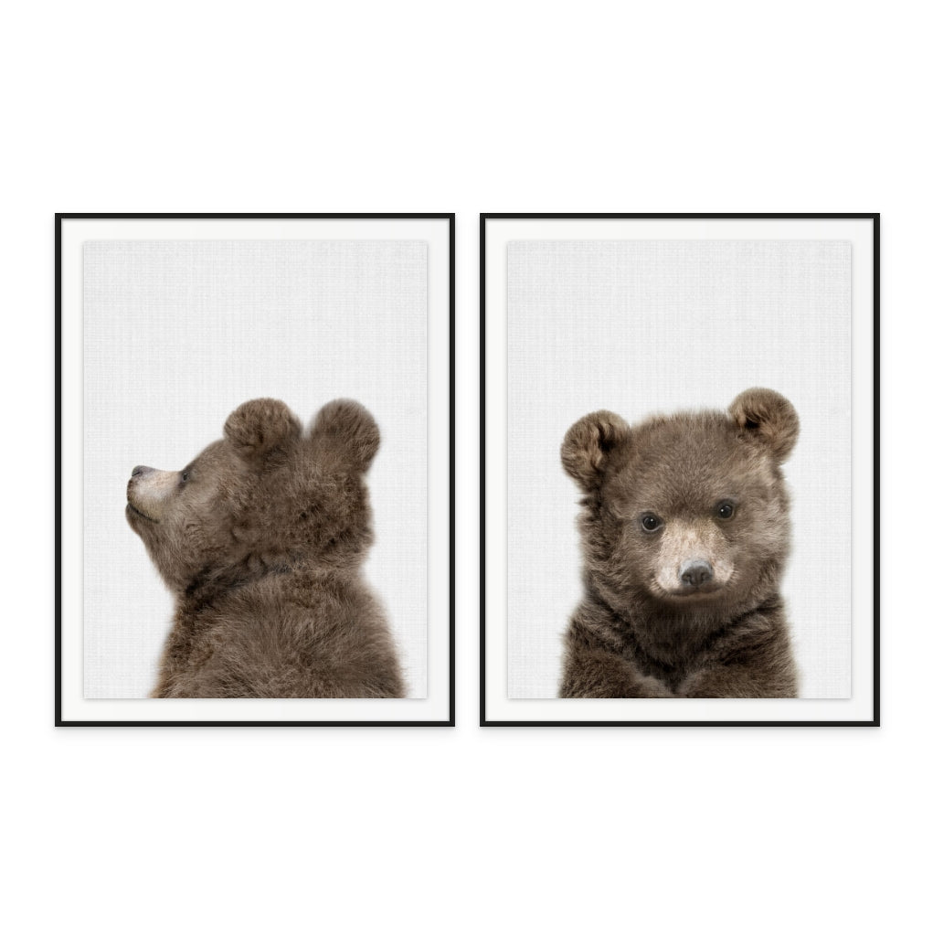 Set de cuadros "Peekaboo Baby Bear"