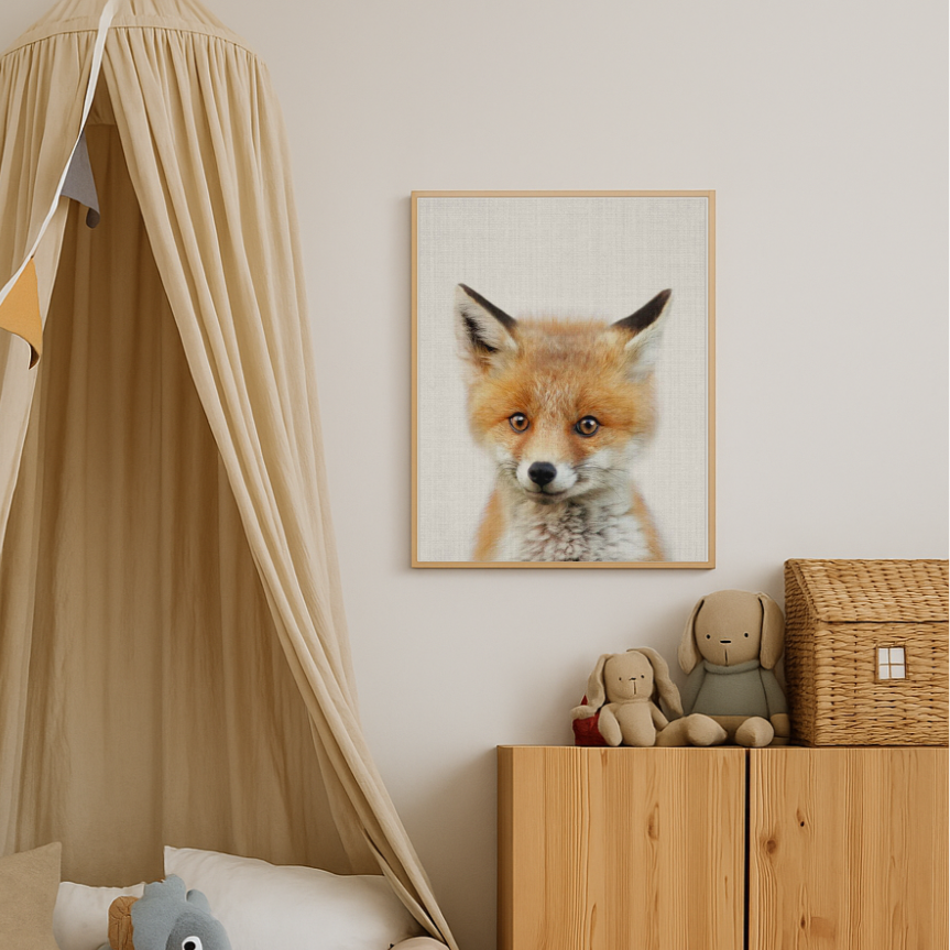 Cuadro "Peekaboo Baby Fox"