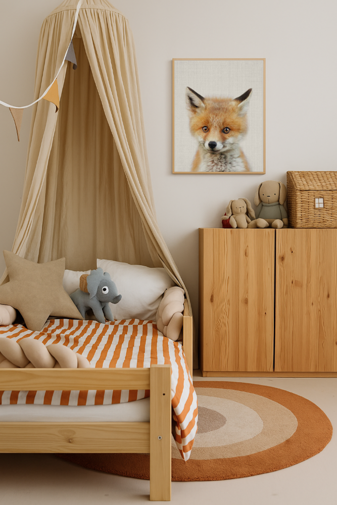 Cuadro "Peekaboo Baby Fox"