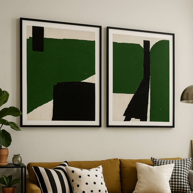 Set de cuadros "Abstract Terrain"