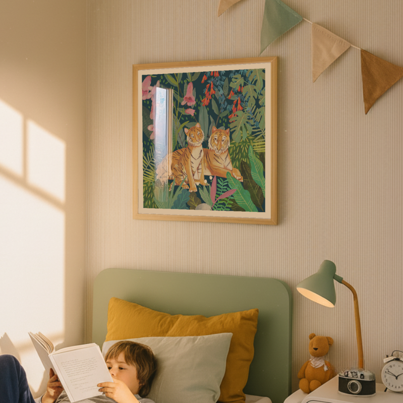 Cuadro "Tigers in the Jungle"
