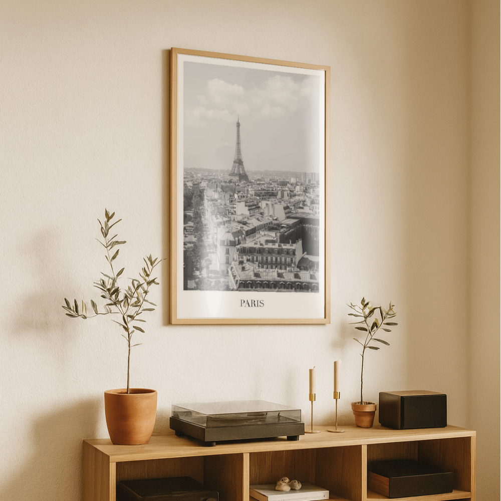 Cuadro "Paris Eiffel Tower BW"