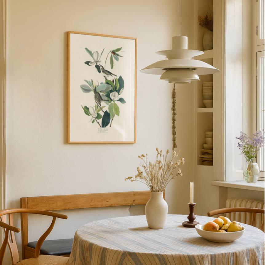 Cuadro "Warbling Flycatcher From Birds of America (1827)"