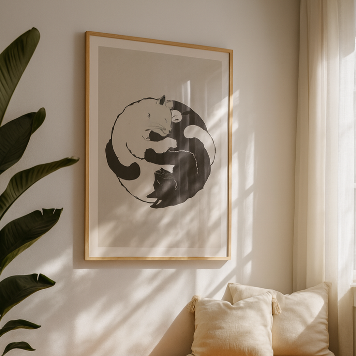 Cuadro "Yin Yang Cats"
