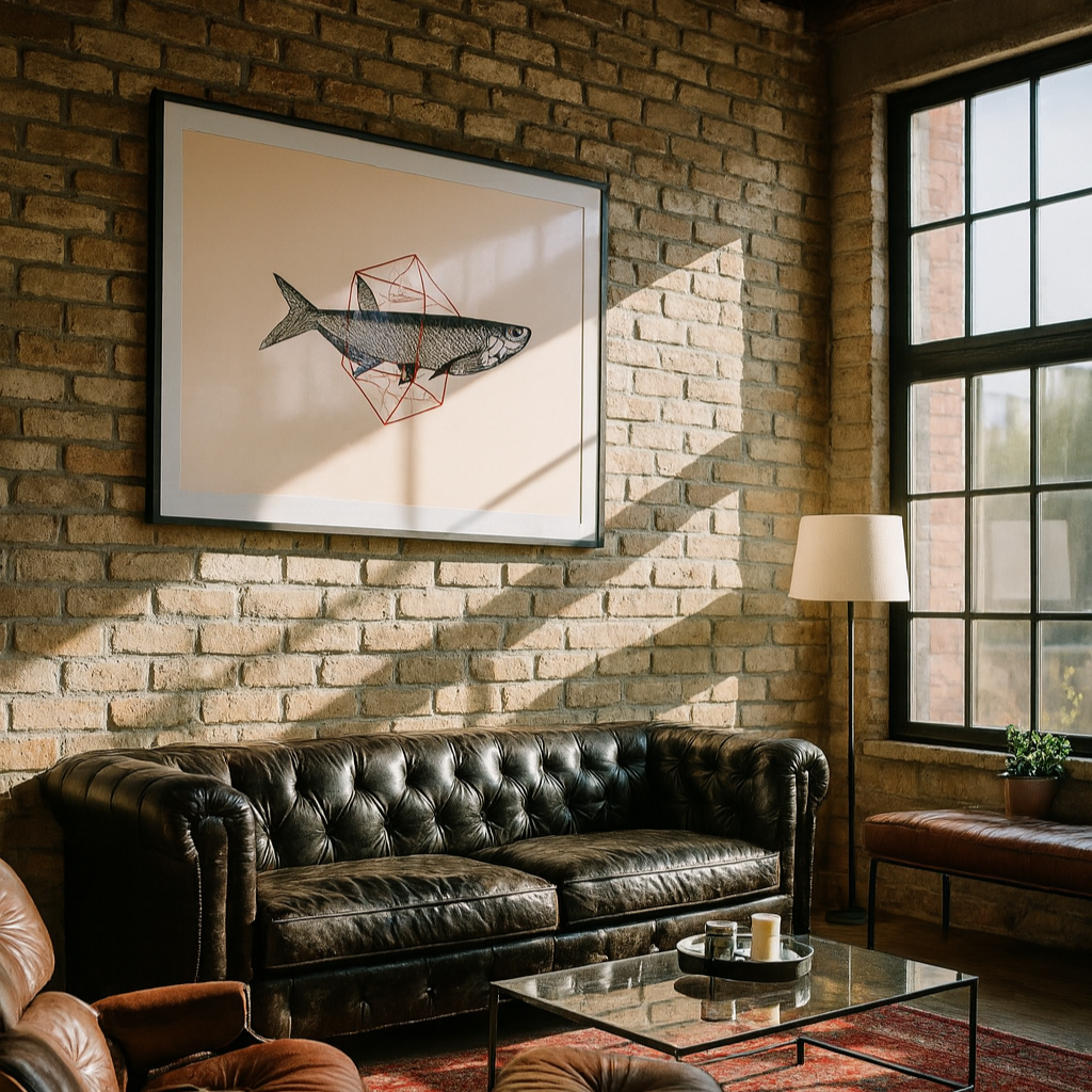 Cuadro "Fish In Geometrics NAo2"