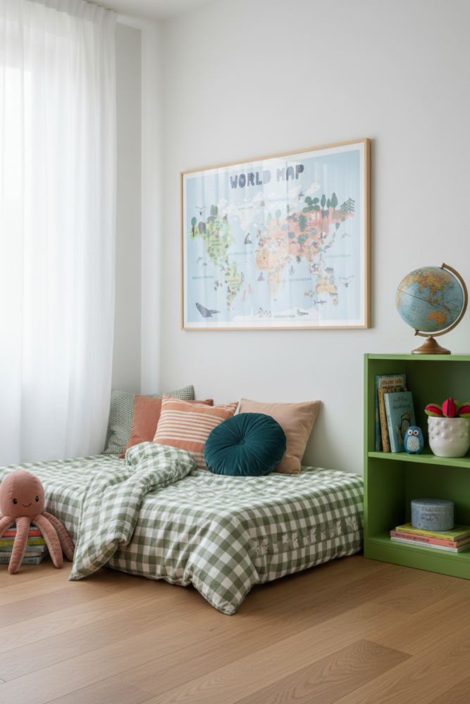 Cuadro "World map for kids"