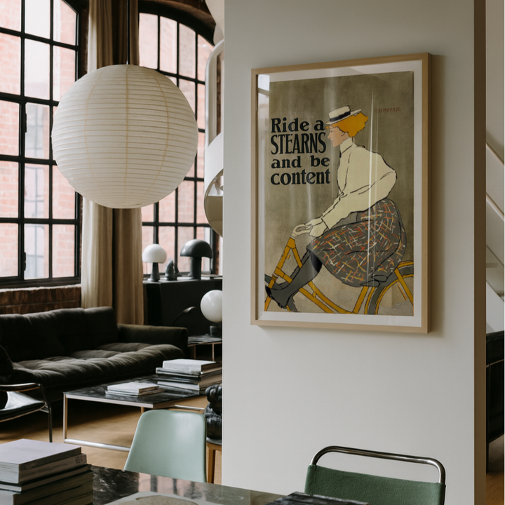 Cuadro "Ride a Stearns and Be Content"