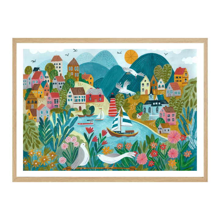 Cuadro "Coastal Village"