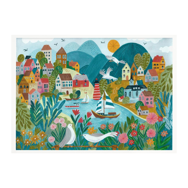 Cuadro "Coastal Village"