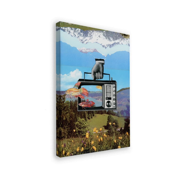 Cuadro "Surreal Fish TV Landscape"