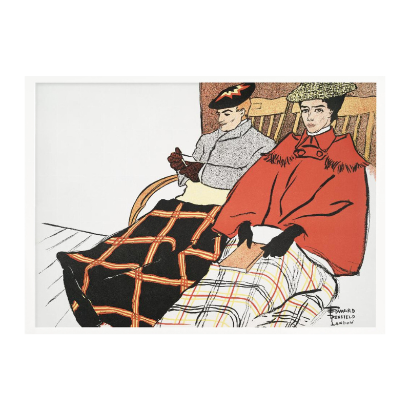 Man and Woman Sitting Together Art Print