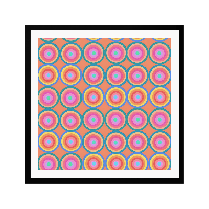 Cuadro "Colorful Retro Circles"