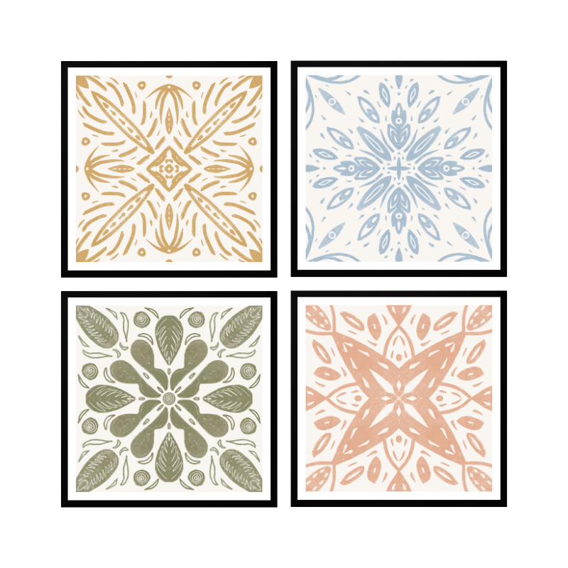 Set de cuadros "Azulejos"