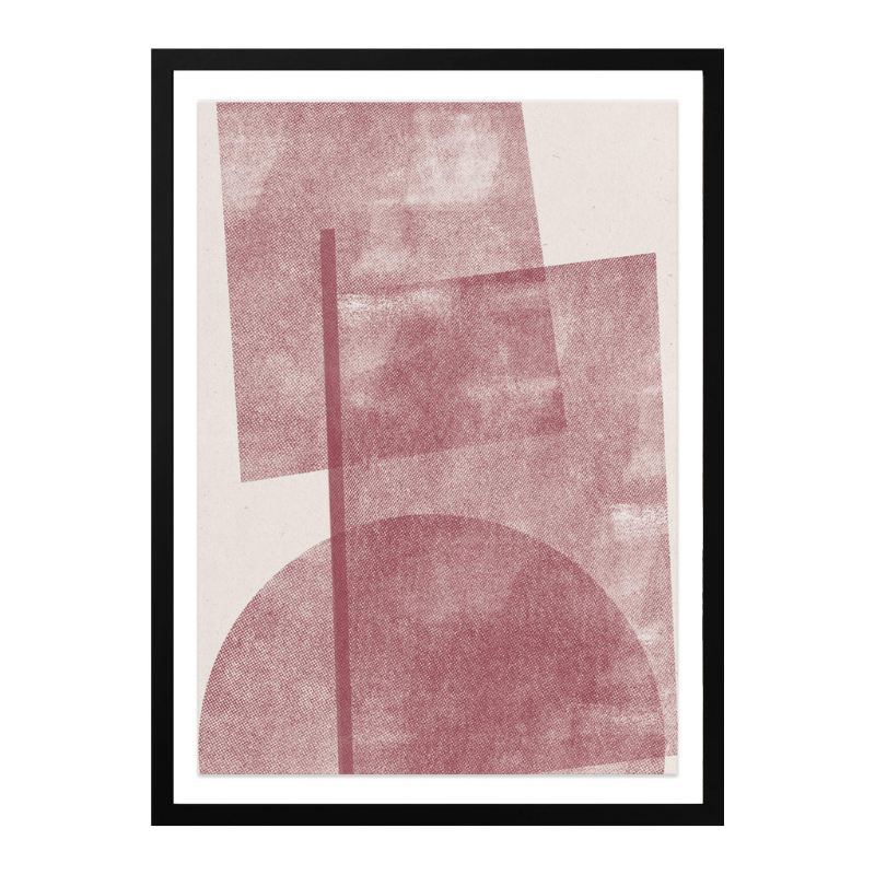 Red Geometric Balance No.4 Art Print