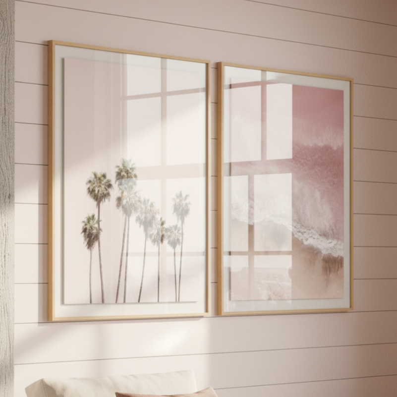 Set de cuadros "Blush Paradise"