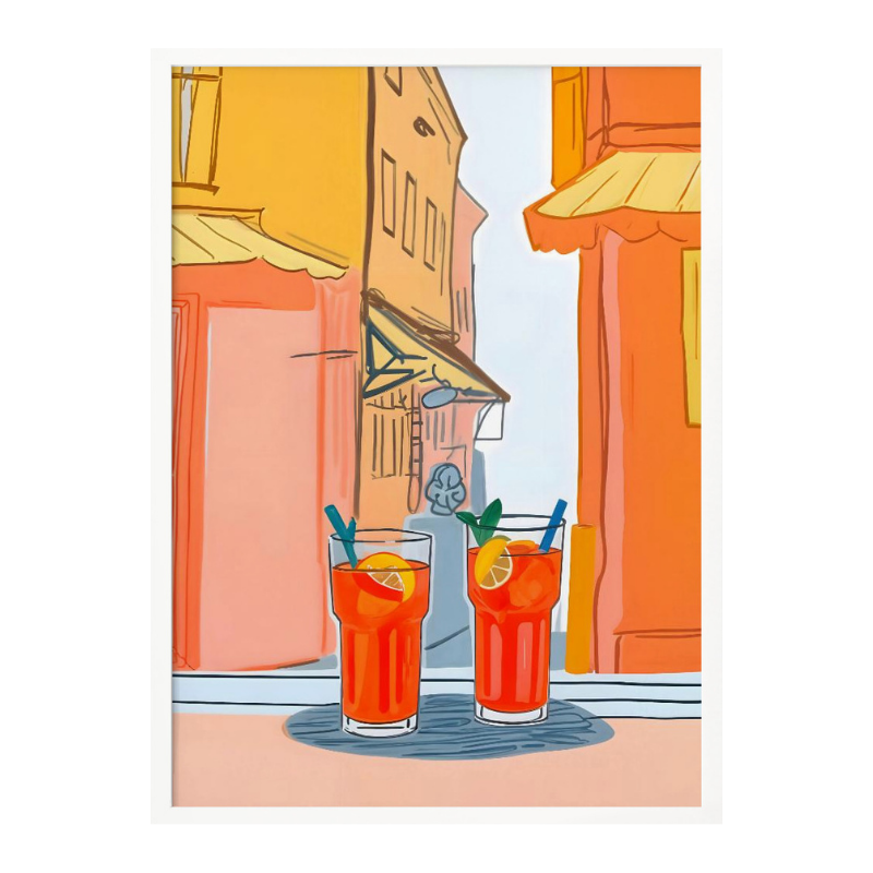 Two Aperols Please! Art Print