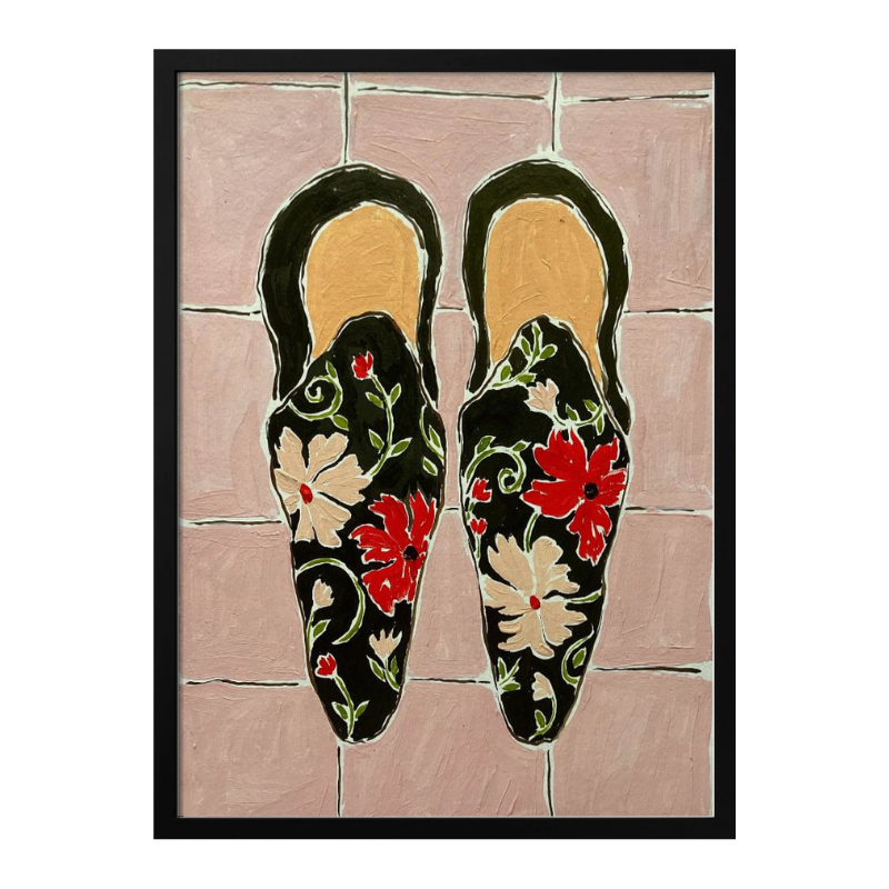 Cuadro "Black Shoes On Pink Tiles"