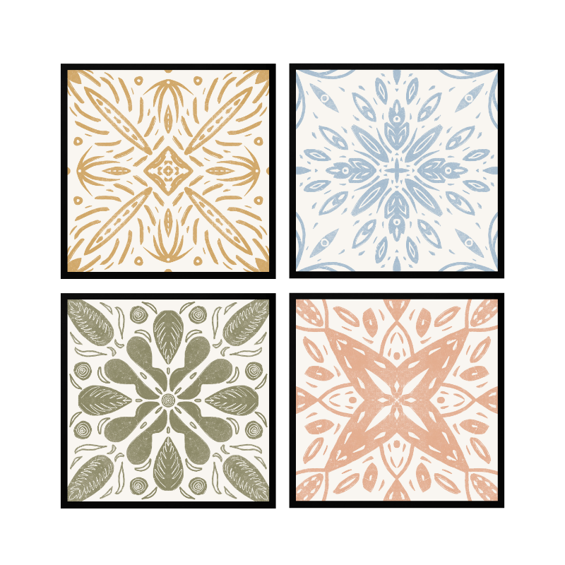 Set de cuadros "Azulejos"