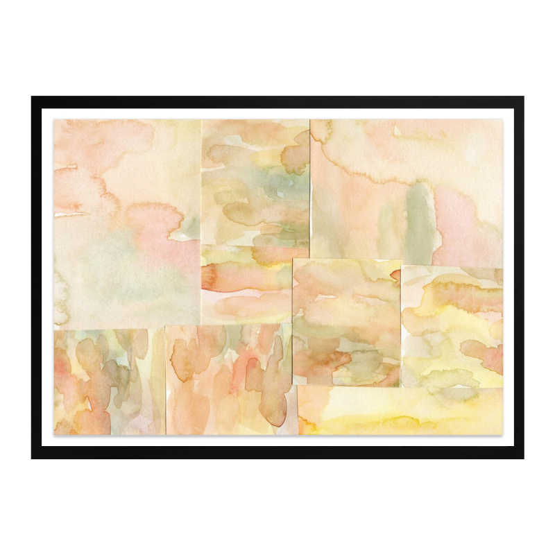 Watercolor abstract composition horizontal 4 Art Print