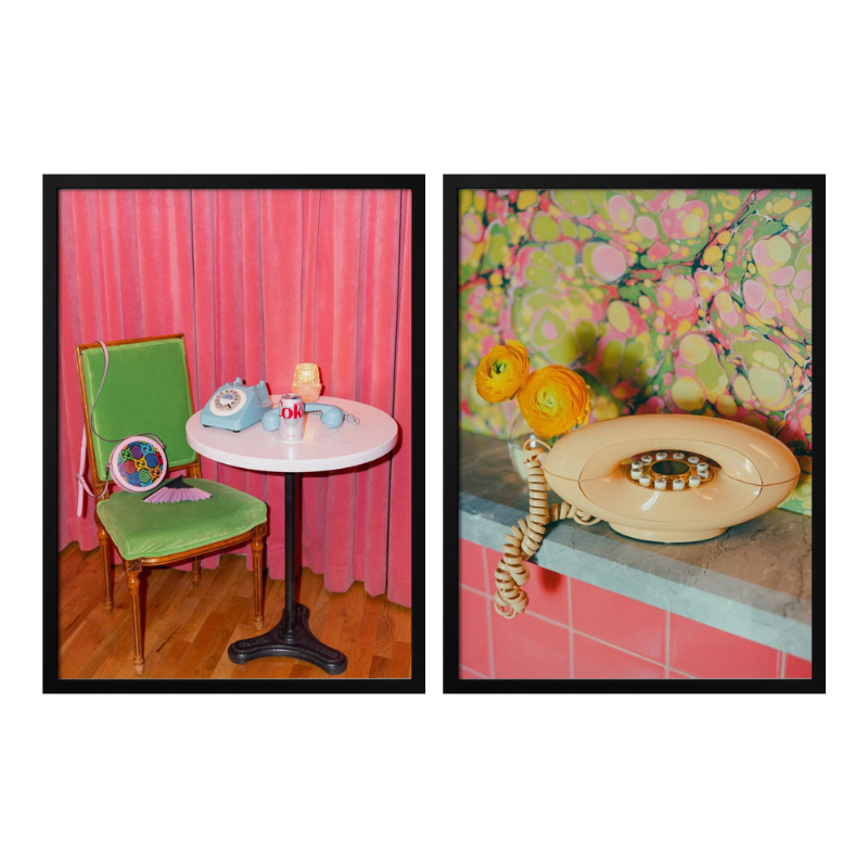 Set de cuadros "Retro Call Vibes"