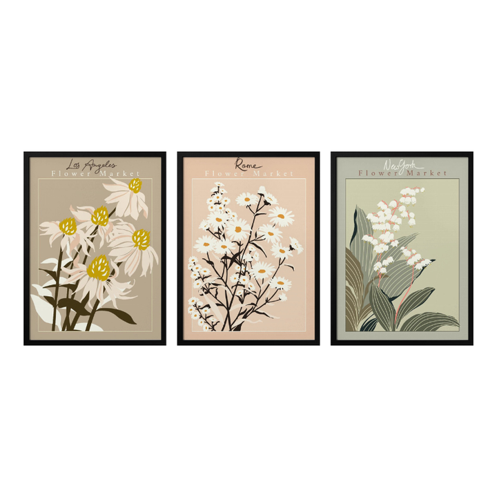 Set de cuadros "Set World Flower Markets"