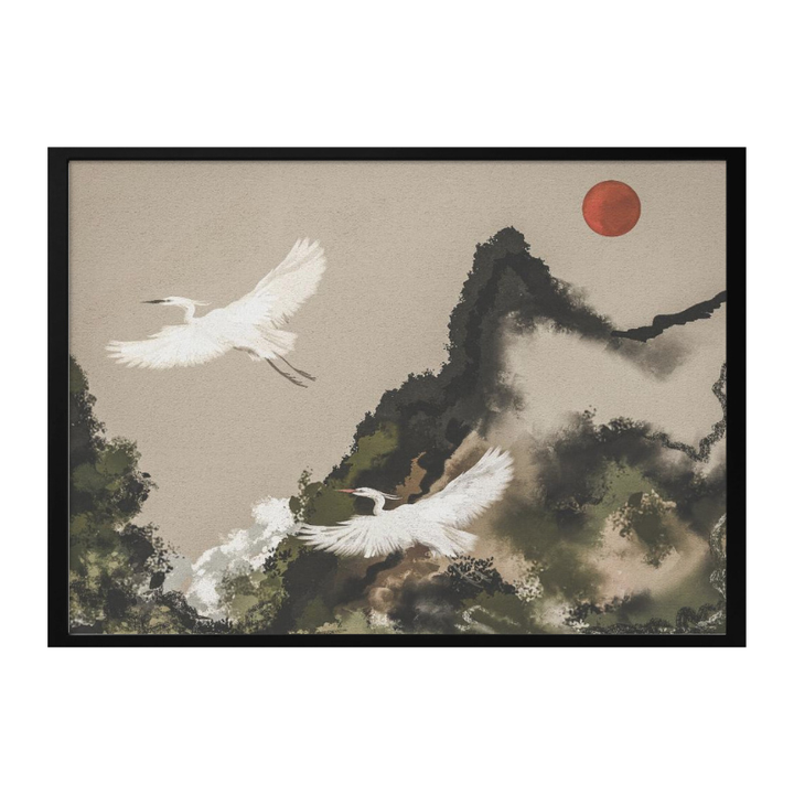 Cuadro "Red Sun Egret Flight"