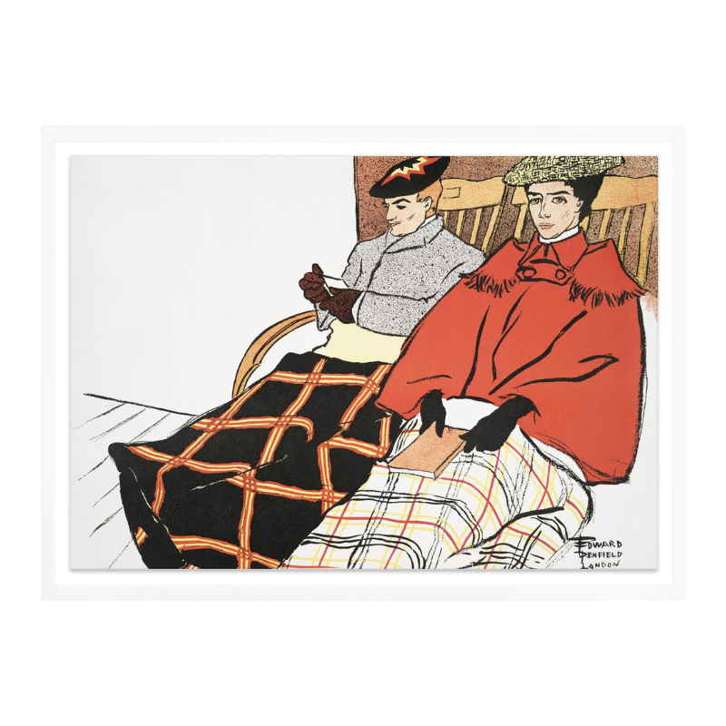 Man and Woman Sitting Together Art Print