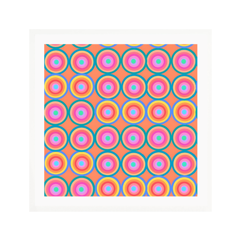 Cuadro "Colorful Retro Circles"
