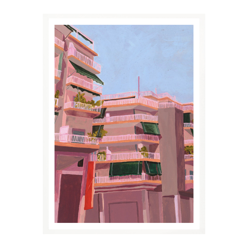 Cuadro "Pink City Balconies"