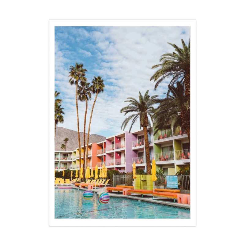 Palm Springs Pool Day Art Print