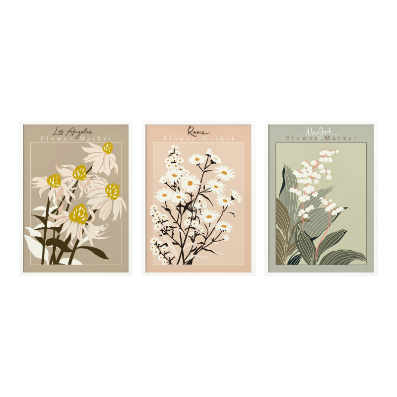 Set de cuadros "Set World Flower Markets"