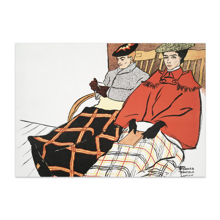 Man and Woman Sitting Together Art Print