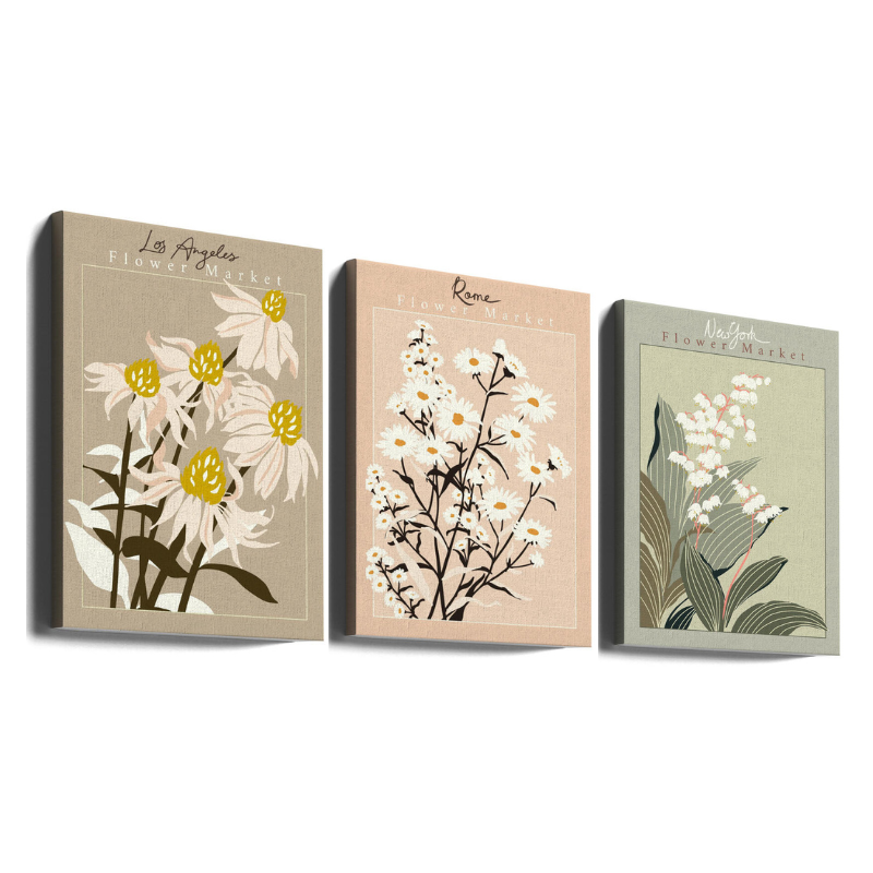 Set de cuadros "Set World Flower Markets"